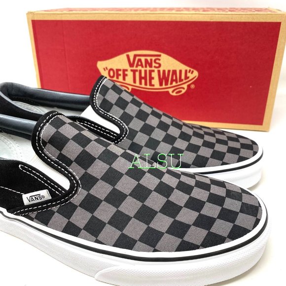 VANS Classic Slip-On Black Pewter Checkerboard Men - Picture 8 of 9